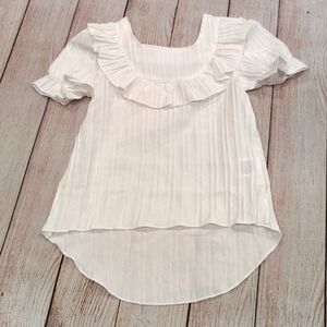 White Ruffle Top for Girls